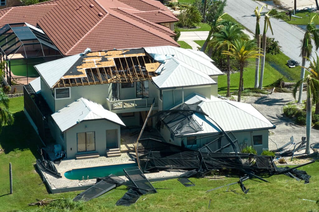 Hurricane Ian destroyed house in Florida