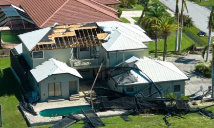 Hurricane Ian destroyed house in Florida