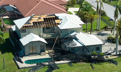 Hurricane Ian destroyed house in Florida